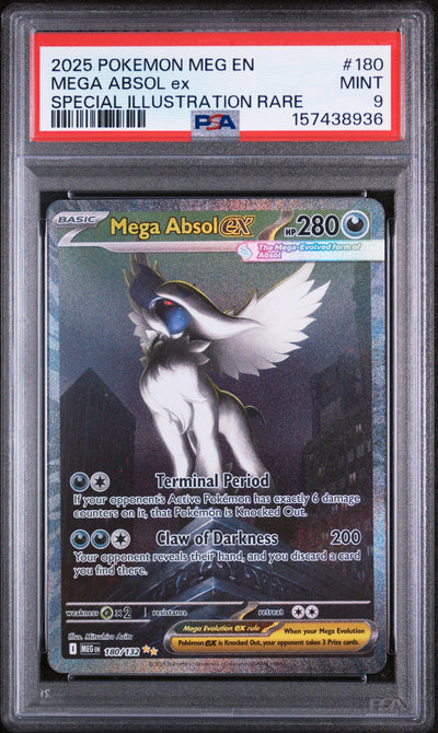 2025 Pokemon Mega Evolution Special Illustration Rare Mega Absol Ex #180 PSA 9