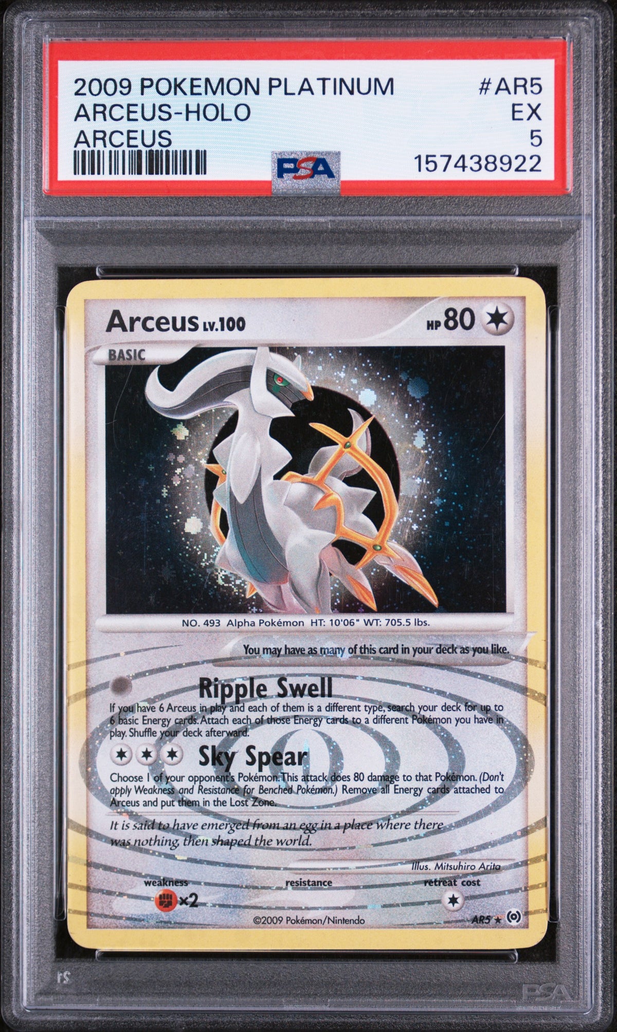 2009 Pokemon Platinum Arceus Holo Arceus #AR5 PSA 5