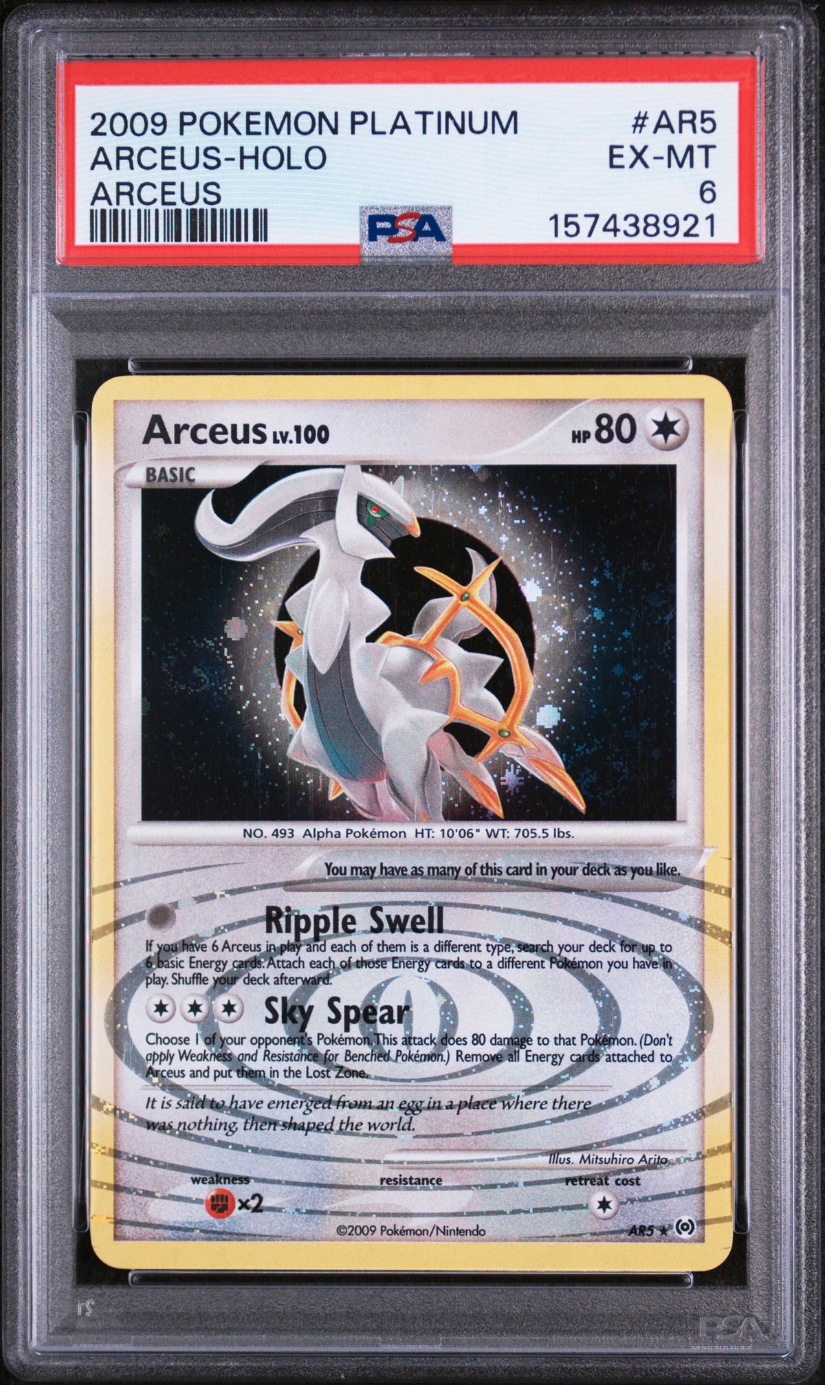 2009 Pokemon Platinum Arceus Holo Arceus #AR5 PSA 6