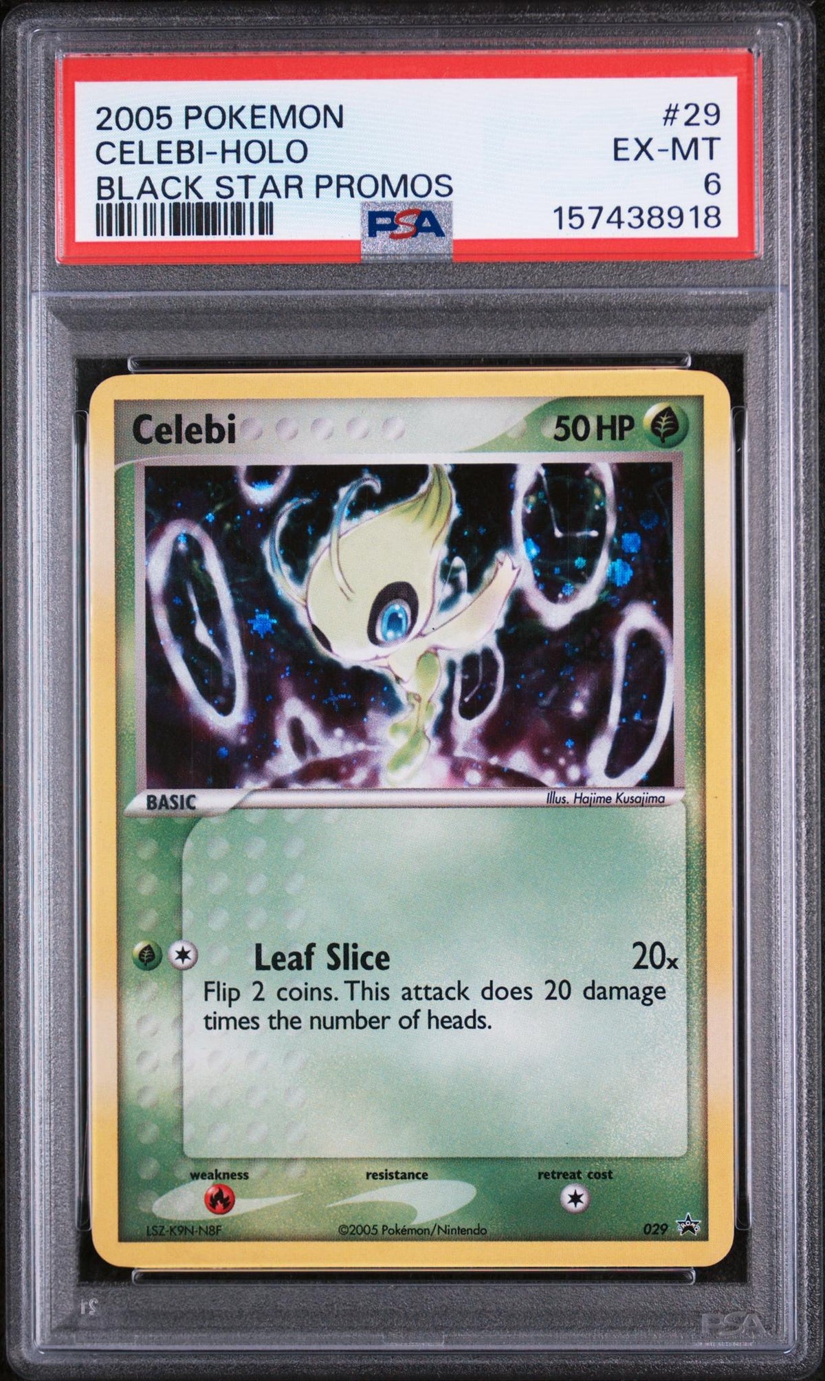 2005 Black Star Promos - Nintendo English Holo Celebi #29 PSA 6