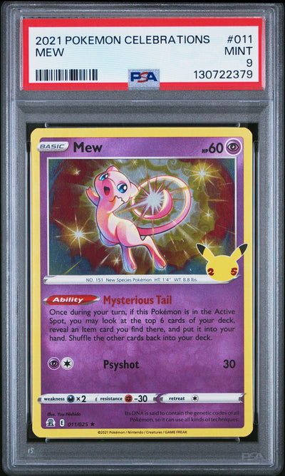 2021 Pokemon Celebrations Mew #011 PSA 9