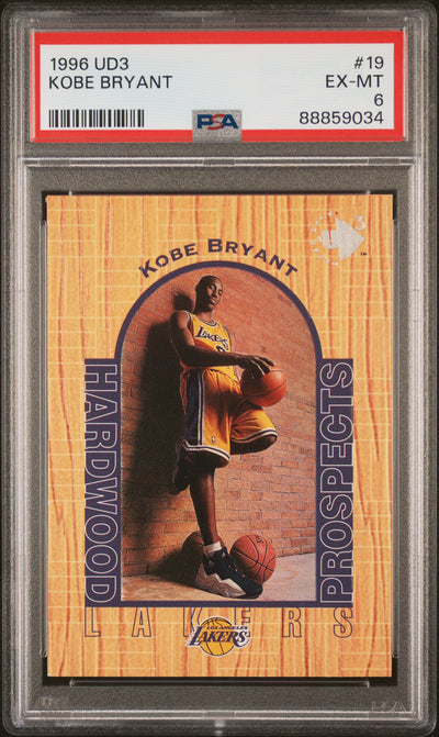 1996 UD3 Hardwood Prospects Kobe Bryant #19 PSA 6