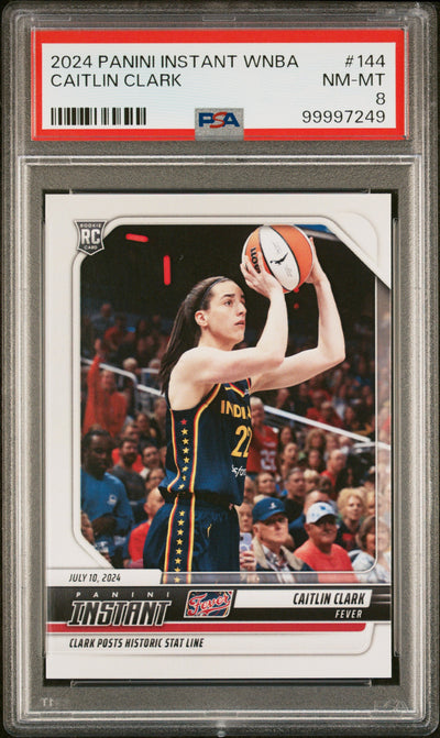 2024 Panini Instant WNBA Caitlin Clark #144 /14567 PSA 8