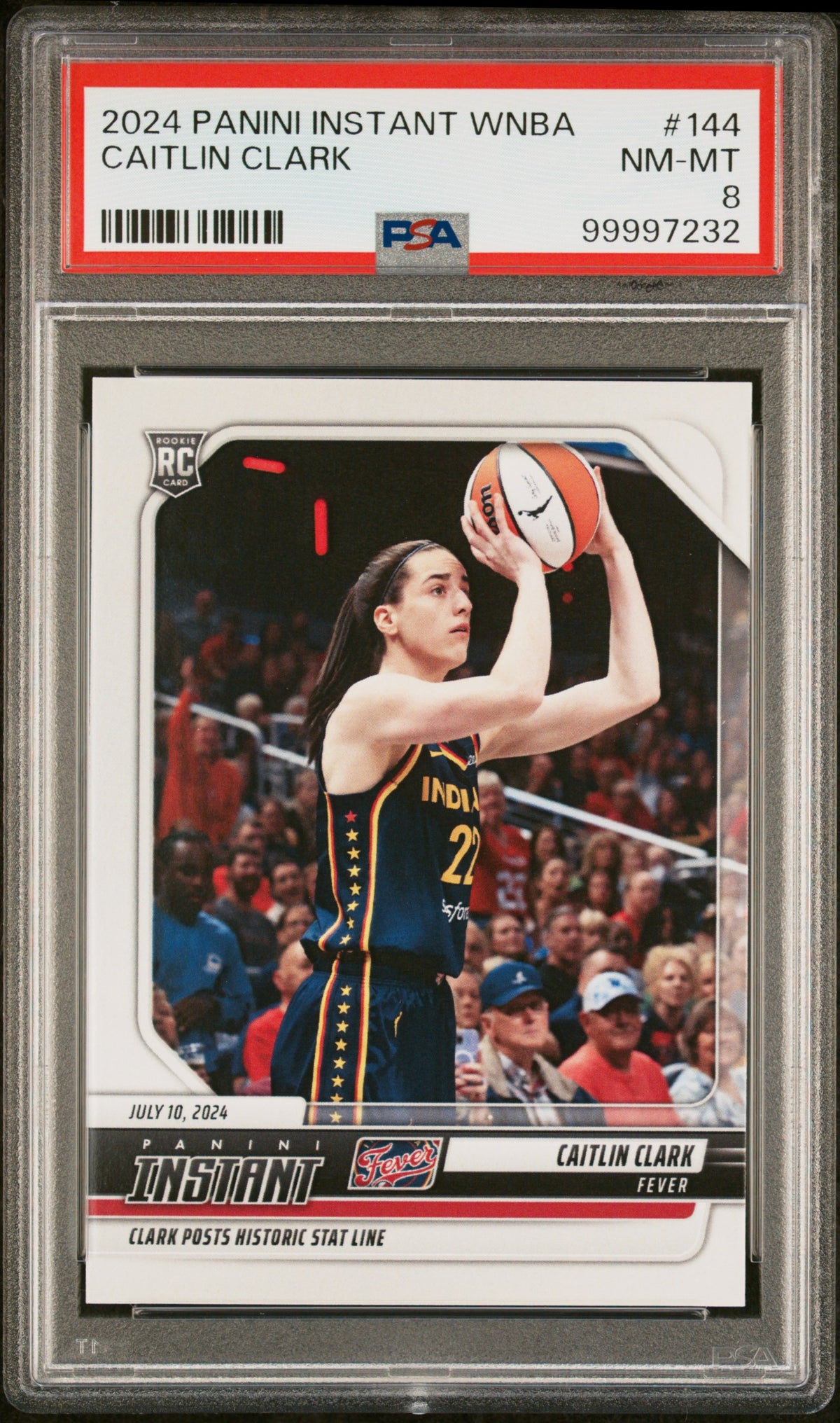 2024 Panini Instant WNBA Caitlin Clark #144 /14567 PSA 8
