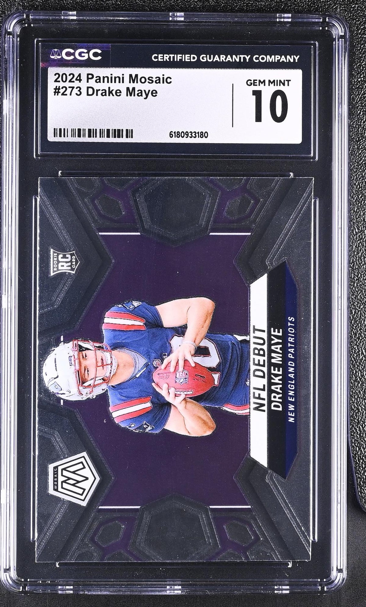 2024 Mosaic #273 Drake Maye NFL Debut CGC 10