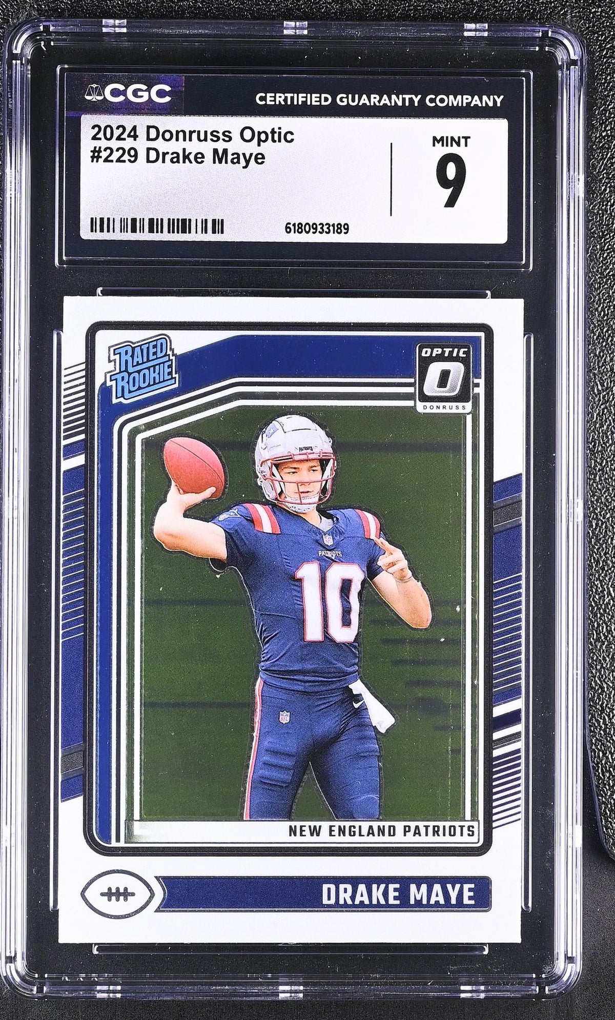 2024 Donruss Optic #229 Drake Maye Rated Rookie CGC 9