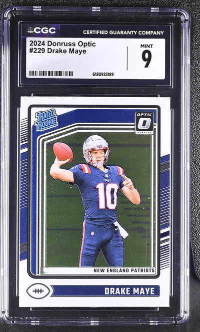 2024 Donruss Optic #229 Drake Maye Rated Rookie CGC 9