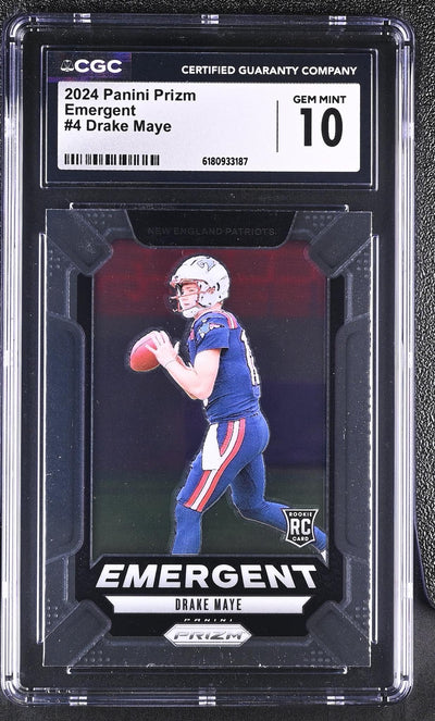 2024 Prizm #4 Drake Maye Emergent CGC 10