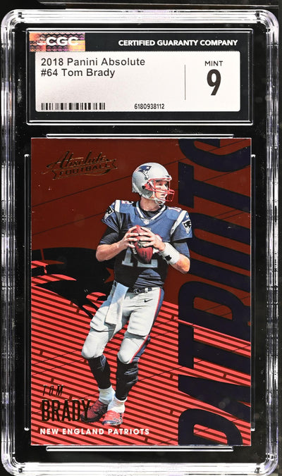 2018 Absolute #64 Tom Brady Absolute Football CGC 9