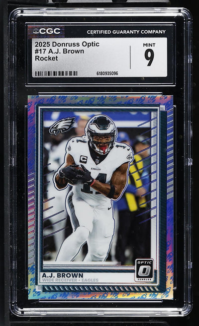 2025 Donruss Optic #17 A.J. Brown Rocket CGC 9
