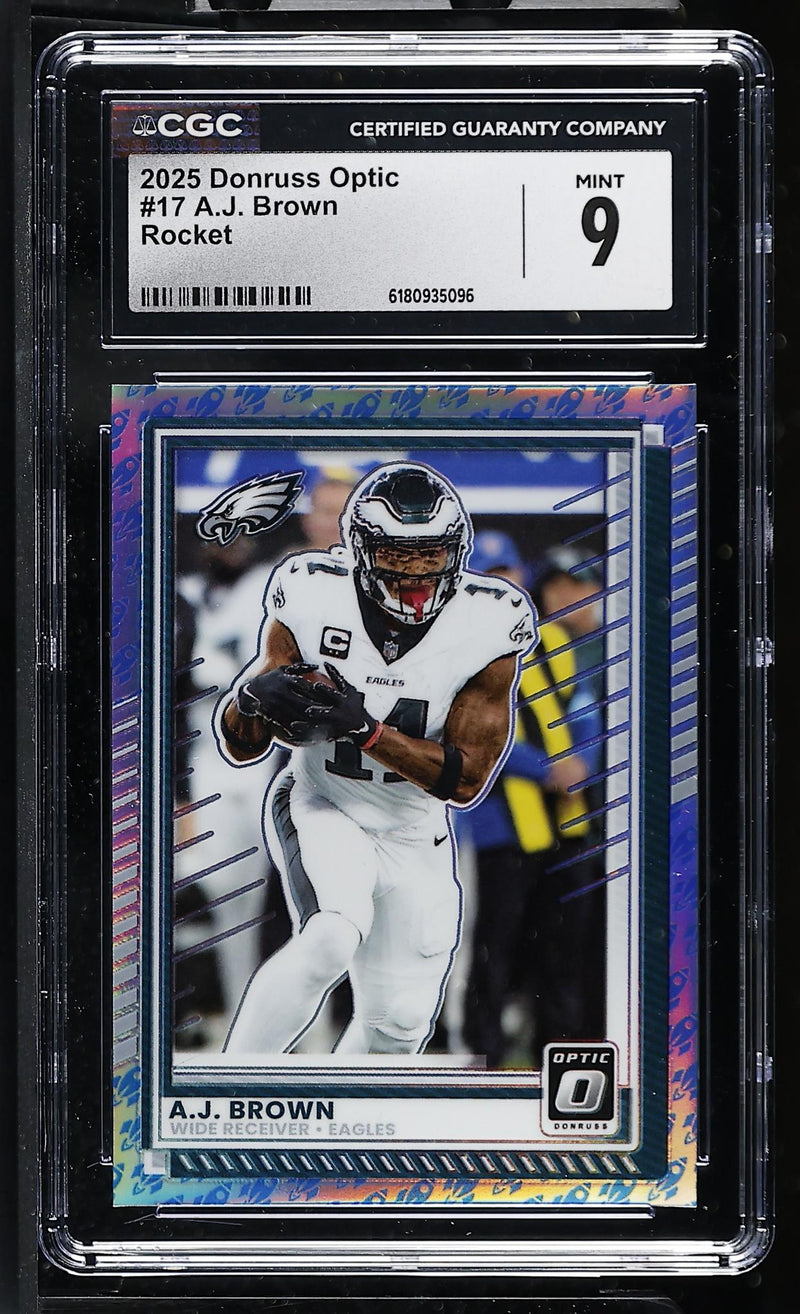 2025 Donruss Optic #17 A.J. Brown Rocket CGC 9