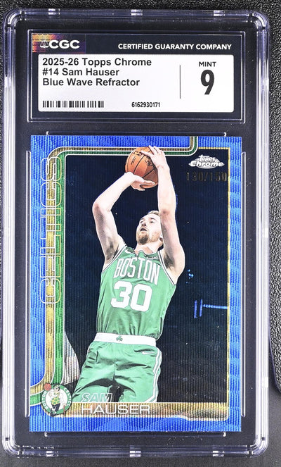 2025 Topps Chrome #14 Sam Hauser /150 CGC 9