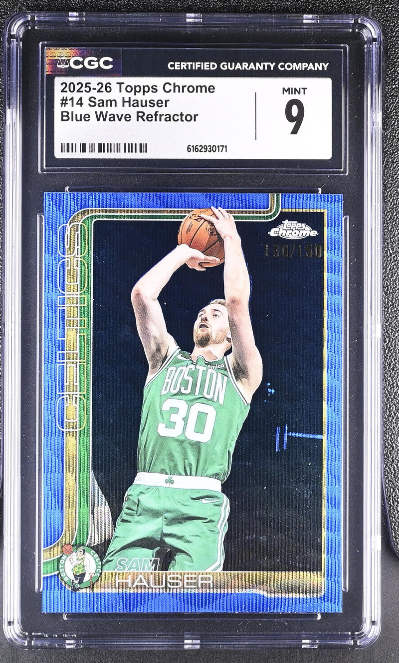 2025 Topps Chrome #14 Sam Hauser /150 CGC 9
