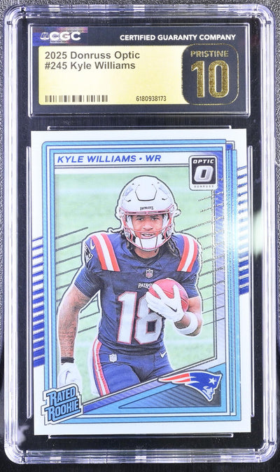 2025 Donruss Optic #245 Kyle Williams Rated Rookie CGC 10