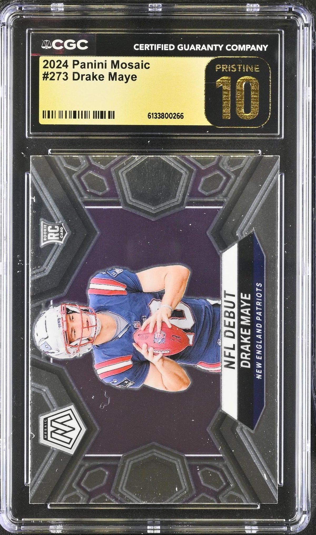 2024 Mosaic #273 Drake Maye NFL Debut CGC 10