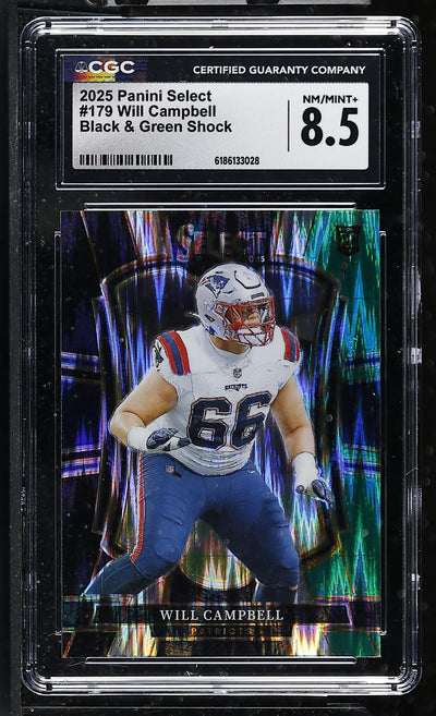 2025 Select #179 Will Campbell Black & Green Shock CGC 8.5