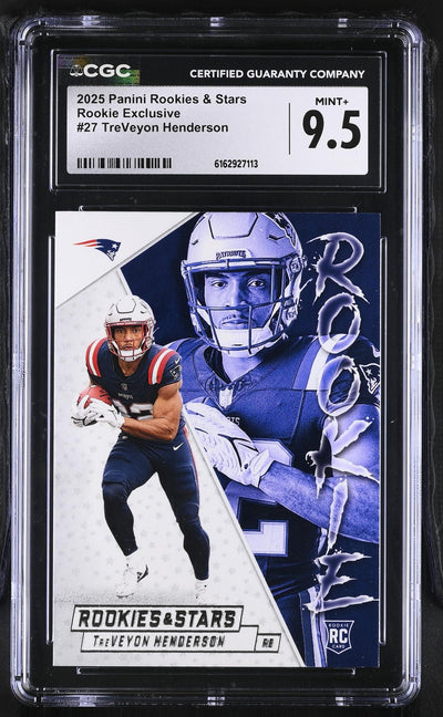 2025 Rookies & Stars #27 TreVeyon Henderson Rookie Exclusive CGC 9.5