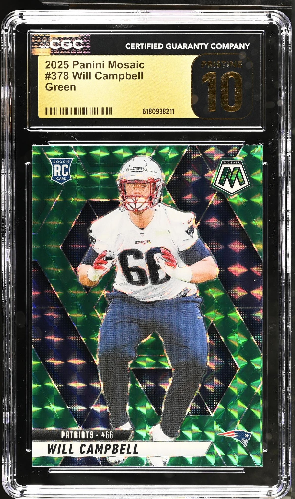 2025 Mosaic #378 Will Campbell Mosaic CGC 10