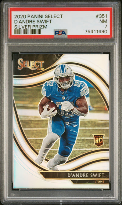 2020 Panini Select Prizm Silver D'Andre Swift #351 PSA 7
