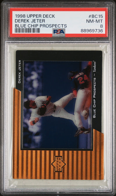 1998 Upper Deck Blue Chip Prospects Derek Jeter #BC15 /2000 PSA 8