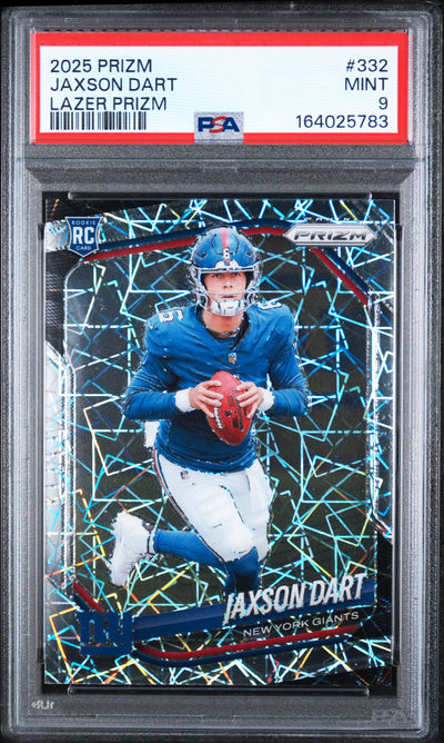 2025 Panini Prizm Lazer Prizm Jaxson Dart #332 PSA 9