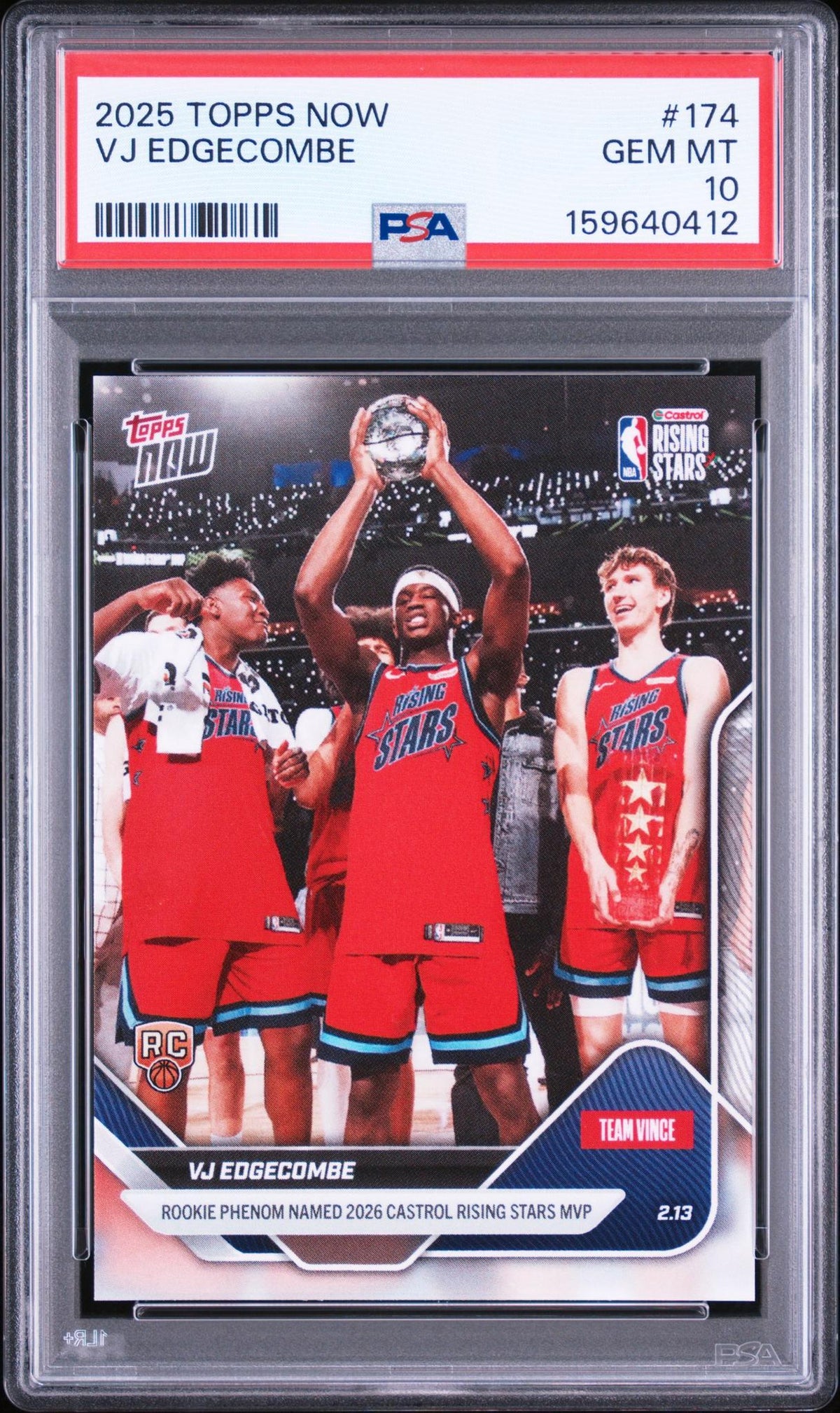 2025 Topps Now Vj Edgecombe #174 /3562 PSA 10