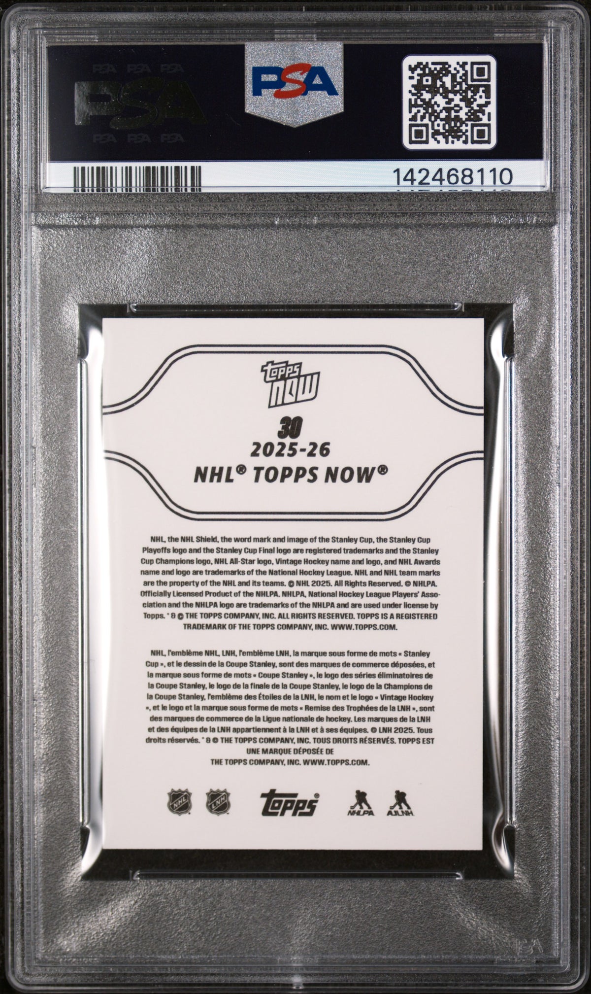 2025 Topps Now NHL Stickers Sidney Crosby #30 PSA 9
