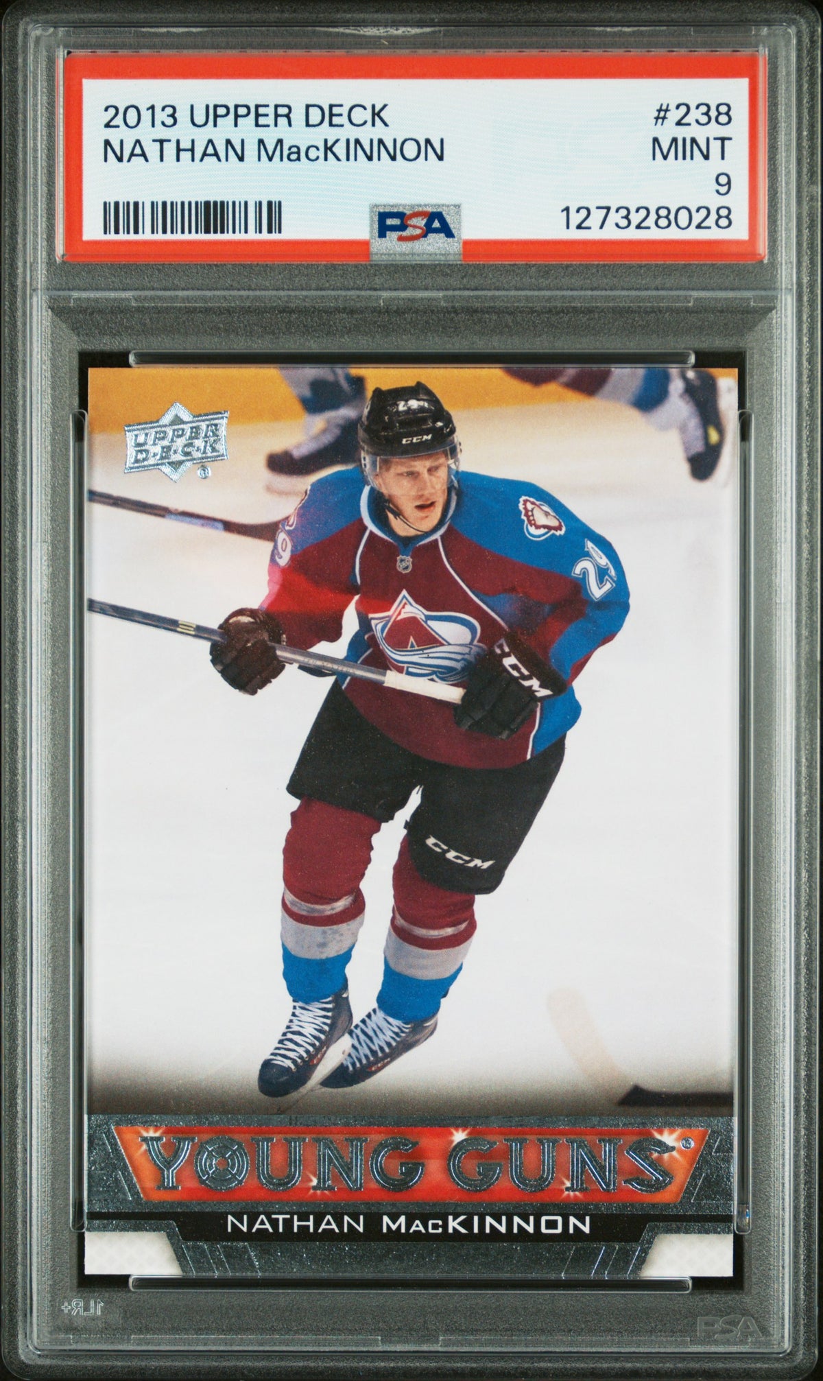2013 Upper Deck Young Guns Nathan Mackinnon #238 PSA 9