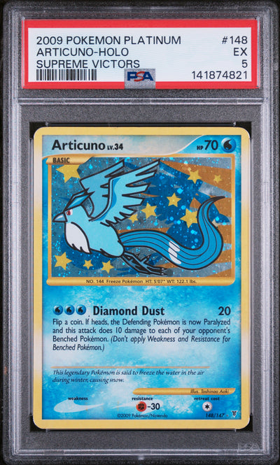 2009 Pokemon Platinum Supreme Victors Holo Articuno #148 PSA 5