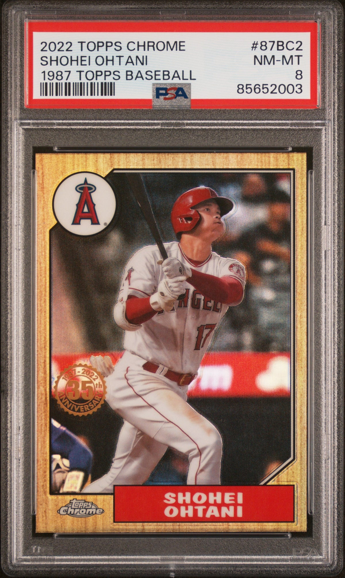 2022 Topps Chrome '87 Shohei Ohtani #87BC2 PSA 8