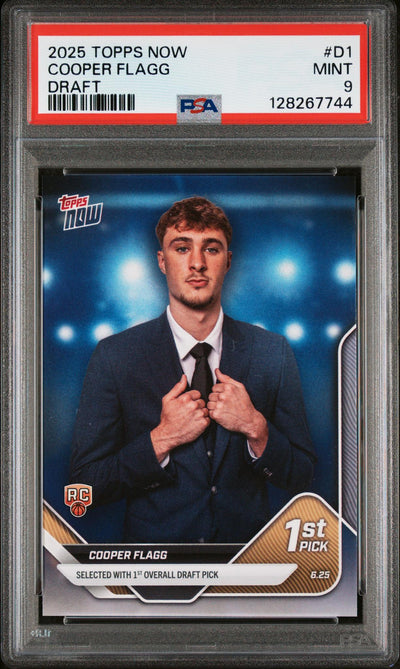 2025 Topps Now Draft Cooper Flagg #D1 /123650 PSA 9