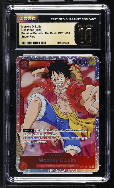 2024 Premium Booster: The Best Monkey D. Luffy OP01-024 Super Rare CGC 10
