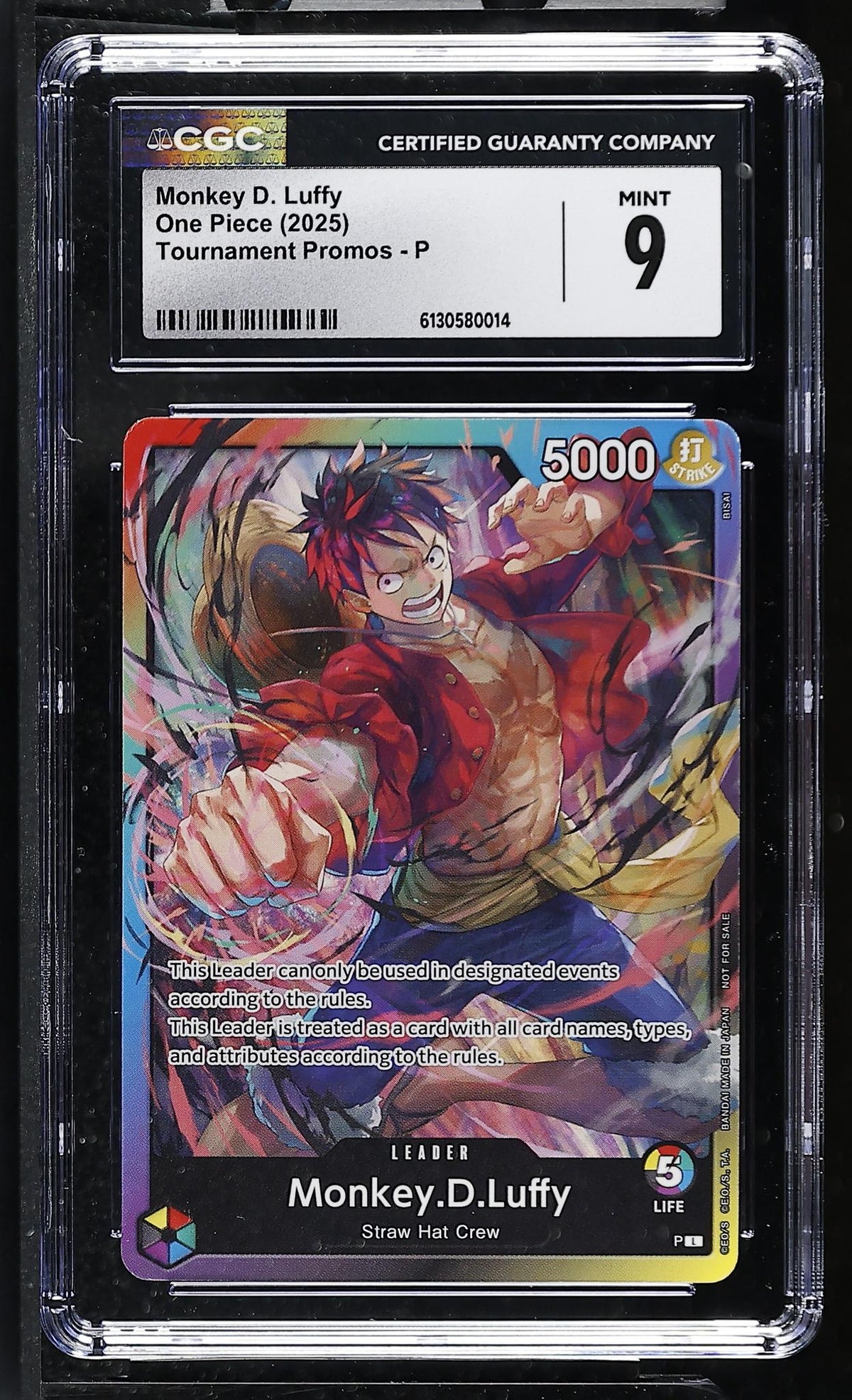 Monkey D. Luffy 2025 Bandai Tournament Promos - P #P-01 CGC 9 Mint