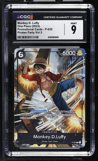One Piece Promotional Cards P-035 Monkey D. Luffy CGC 9