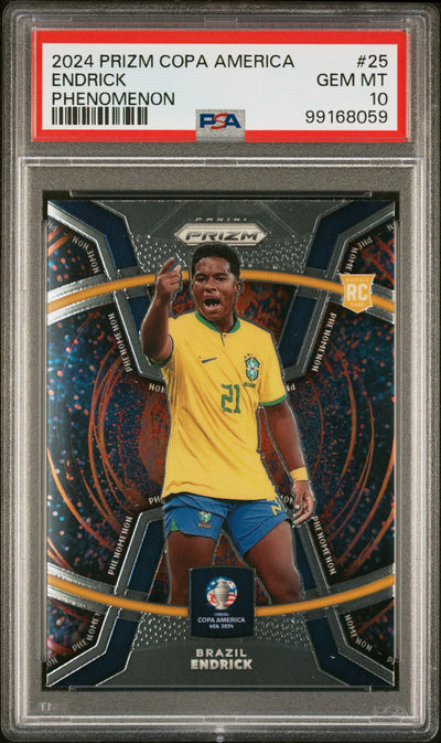2024 Panini Prizm Copa America Phenomenon Endrick #25 PSA 10