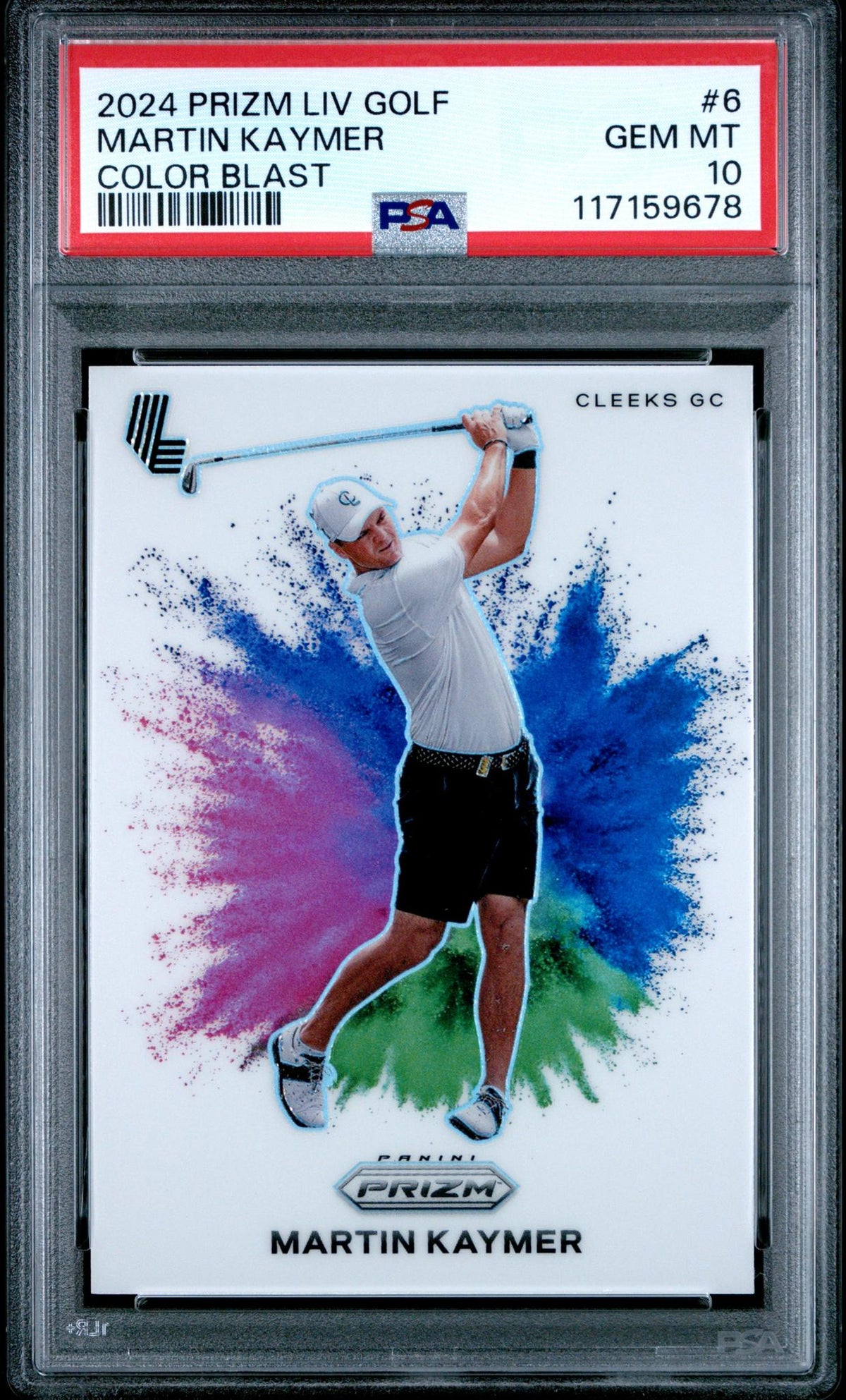 2024 Panini Prizm Liv Color Blast Martin Kaymer #6 PSA 10