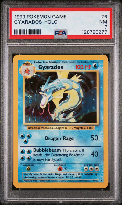 1999 Pokemon Game Holo Gyarados #6 PSA 7
