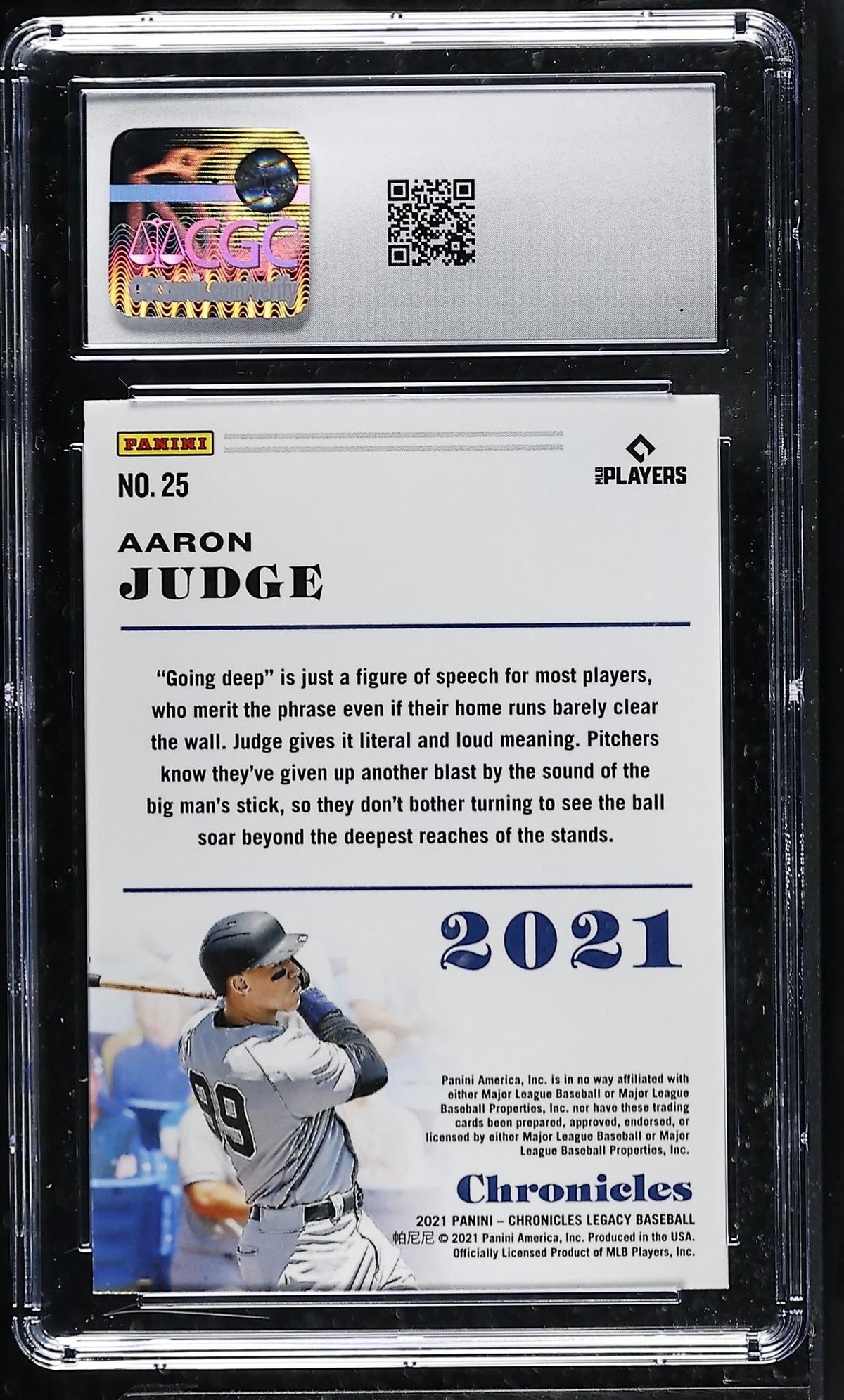 2021 Panini Chronicles Aaron Judge #25 CGC 10