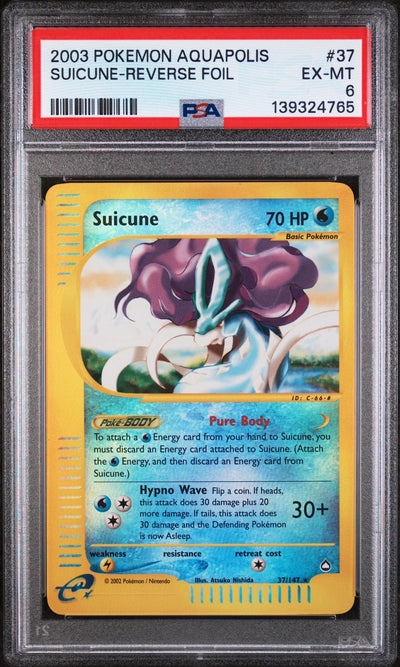 2003 Pokemon Aquapolis Suicune #37 PSA 6