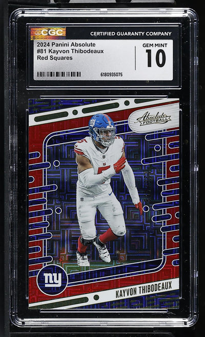 2024 Panini Absolute Kayvon Thibodeaux #81 Red Squares CGC 10