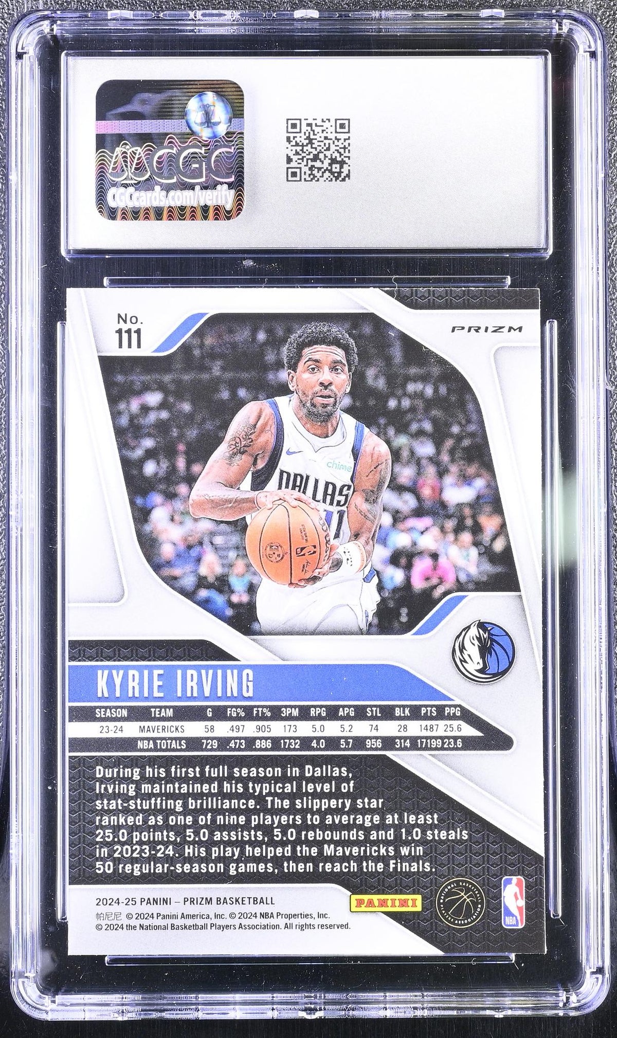 2024-25 Panini Prizm Kyrie Irving #111 Ice CGC 10