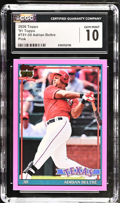 2026 Topps '91 Topps Adrian Beltre #T91-59 Pink CGC 10