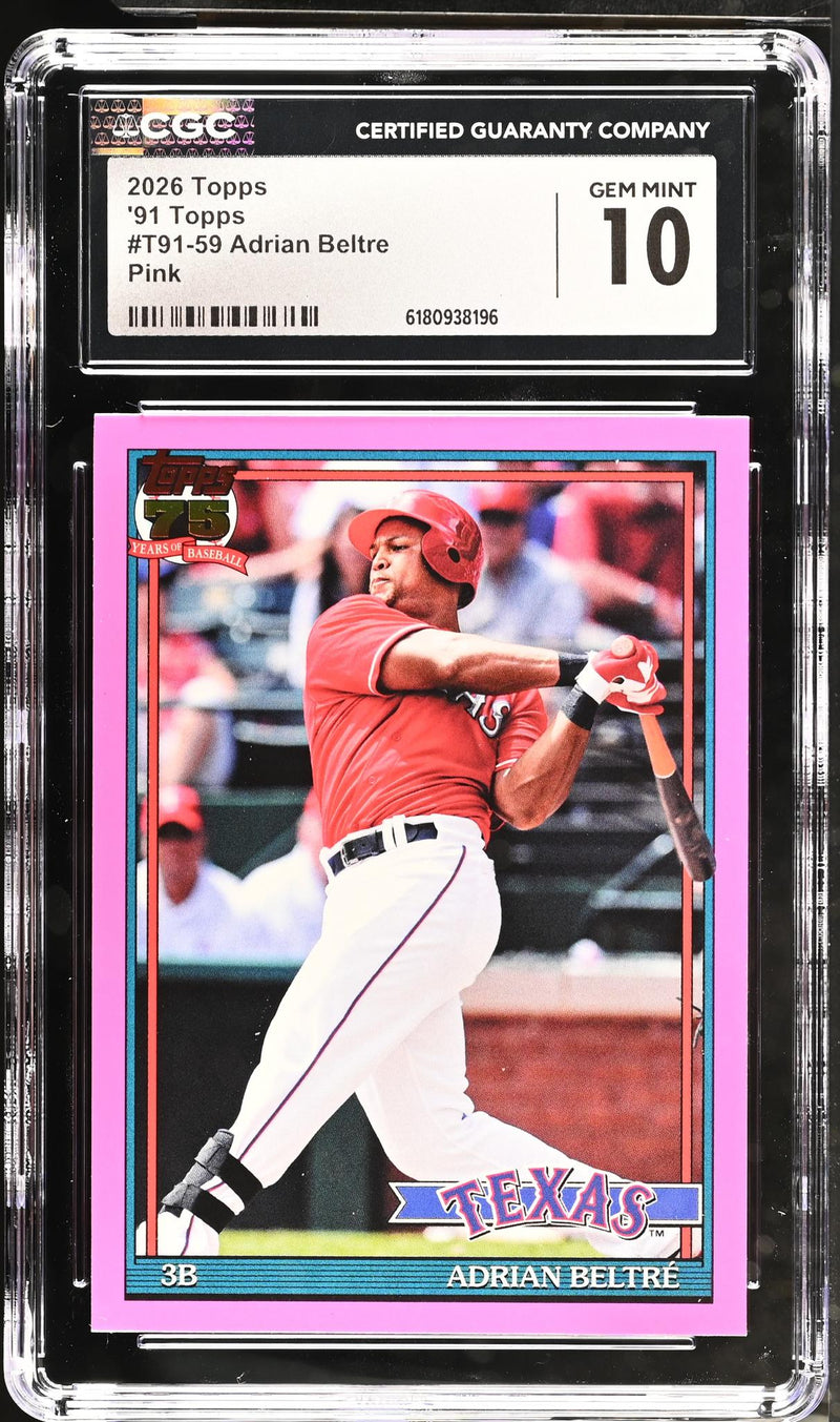 2026 Topps '91 Topps Adrian Beltre #T91-59 Pink CGC 10