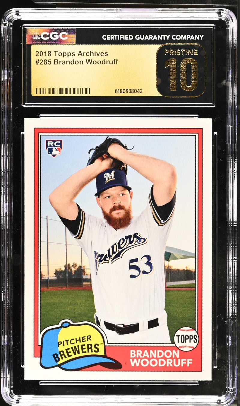 2018 Topps Archives Brandon Woodruff #285 RC CGC Pristine 10