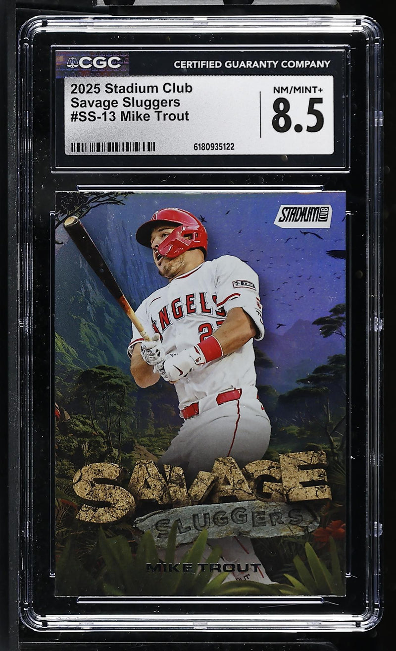 2025 Topps Stadium Club Mike Trout Savage Sluggers #SS-13 CGC 8.5