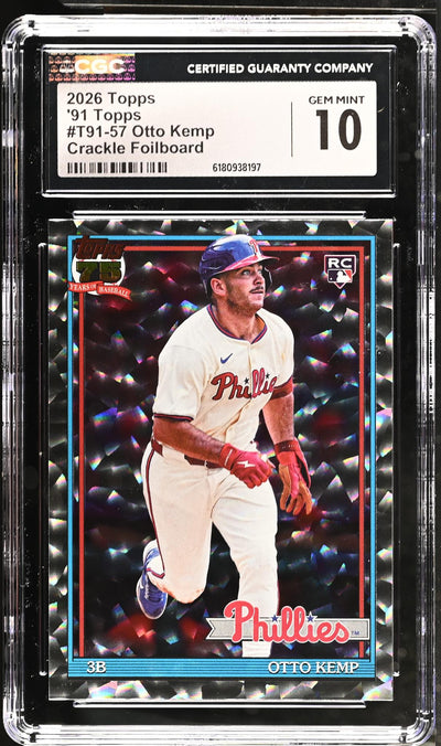 2026 Topps Otto Kemp #T91-57 Crackle Foilboard Rookie CGC 10