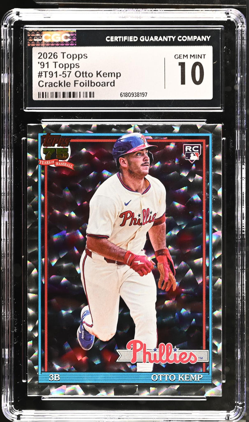 2026 Topps Otto Kemp #T91-57 Crackle Foilboard Rookie CGC 10