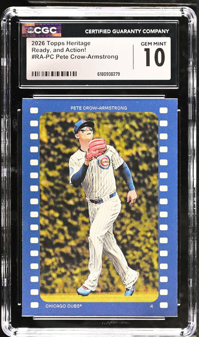 2026 Topps Heritage Ready, and Action! #RA-PC Pete Crow-Armstrong CGC 10