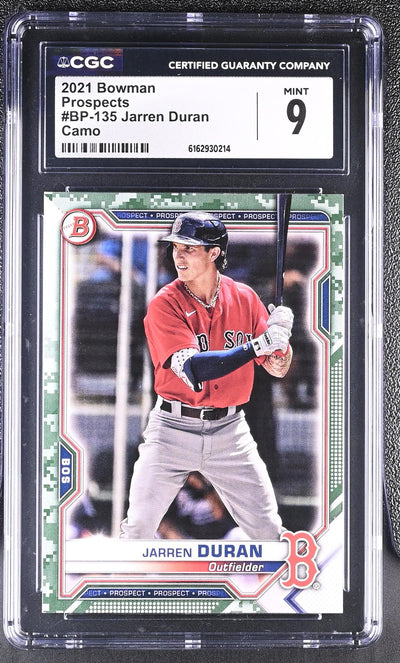 2021 Bowman Prospects Jarren Duran #BP-135 Camo CGC 9