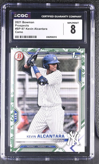 2021 Bowman Prospects Kevin Alcantara #BP-97 Camo CGC 8